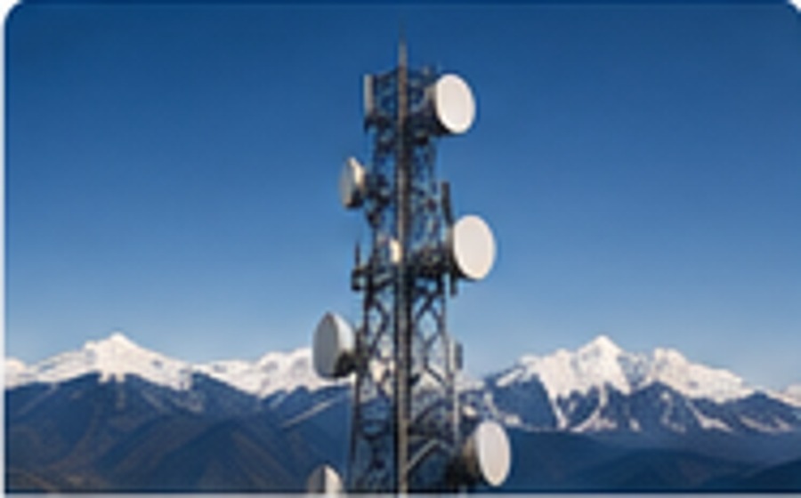 Network engineer working on telecom equipment